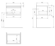 Aqualine Altair Skříňka S Deskou 58 Cm, Bílá/dub Emporio
