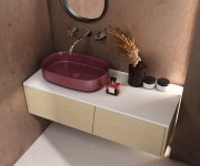 Isvea Infinity Oval Keramické Umyvadlo Na Desku, 55x36cm, Maroon Red