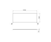 Sapho Lorea Deska Rockstone 141x1,2x52,5cm, Bílá Mat