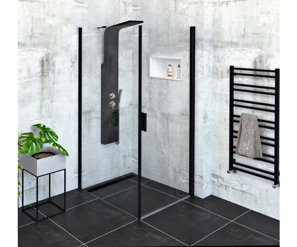 Polysan Zoom Black Obdélníkový Sprchový Kout 800x1000mm L/p Varianta
