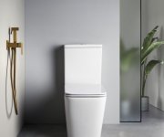 Sapho Cubemix Podomítková Bidetová Baterie Se Stop Sprškou, Hranatá, Zlato Mat