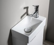Sapho Margitha Keramické Umývátko 38x22cm, Otvor Pro Baterii Vpravo, Bílá