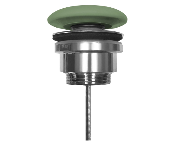 Kerasan Umyvadlová Výpust 5/4“, Click-clack, Velká Zátka, 5-65mm, Keramika, Verde Mat