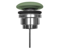 Kerasan Umyvadlová Výpust 5/4“, Click-clack, Velká Zátka, 5-65mm, Keramika, Verde Mat