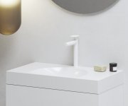 SG 014 Umyvadlová stojánková baterie - SG 014.10WHM Umyvadlová stojánková baterie 255 mm bez výpusti, bílá matná X070566