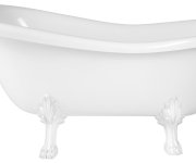 Polysan Retro Volně Stojící Vana 157x76,5x73cm, Bílá, Nohy Bílé