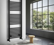 Aqualine Direct Otopné Těleso S Bočním Připojením 450x1320mm, černá Mat