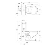 Kerasan Retro Nádržka K Wc Kombi, černá Mat