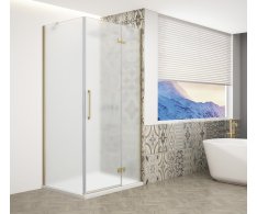 Gelco Trinity Gold Matt Obdélníkový Sprchový Kout 800x1200mm, Matné Sklo, Pravé