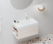 Umyvadlo Lite 80/60 L/P, s otvorem pro baterii, bez přepadu - Umyvadlo Lite 80/60 L, s otvorem pro baterii, bez přepadu XJXL1280001