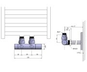 Sapho Twin Připojovací Sada Ventilů Pro Středové Připojení, Zlato Mat