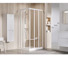 Sprchový kout Supernova ASRV3+ASRV3 - ASRV3 80 198, bílá+transparent