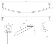 Gsi Pura čelní Držák Ručníků 102cm, Chrom