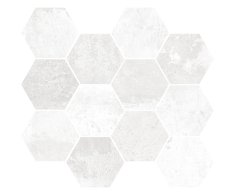 Aparici Metallic White Mos. Hexagonal 28x30 Nat. Rett.