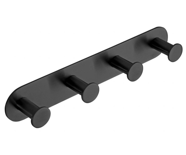 Sapho X-round Black Samolepící čtyřháček, černá Mat