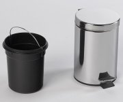 Aqualine Simple Line Odpadkový Koš Kulatý 3l, Nerez Lesk