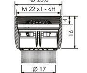 Sapho Perlátor Vnitřní Závit M22x1, Chrom