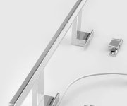 Aqualine Serapa Led Svítidlo, 9w, 230v, 600x40x100mm, Ip44, Hliník, Chrom