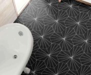 Vzorovaná dlažba Codicer Aster Nero 22x25 Hexagonal - černá