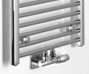 Aqualine Alya Otopné Těleso Rovné 400x1188mm, Středové Připojení, Chrom