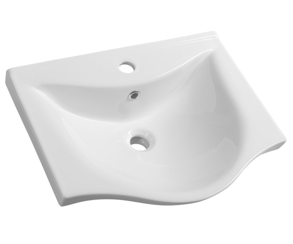 Aqualine Zara 55 Keramické Umyvadlo Nábytkové 54x44,5cm, Bílá