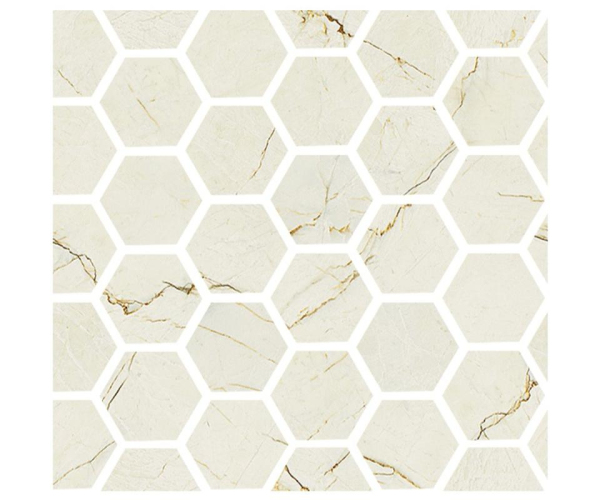 Mozaika jako kámen Fioranese Marmorea Intensa Venato Caramel MOSAICO EXA 30x30 Luc. Rett. - béžová