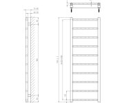 Sapho Metro Light Otopné Těleso 400x1140 Mm, černá Mat