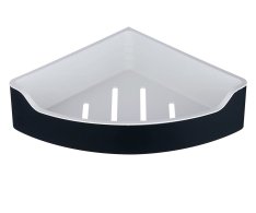 Aqualine Samba Rohová Polička Do Sprchy, 218x63x218mm, černá