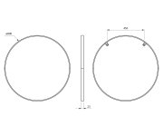 Sapho Notion Slim Kulaté Zrcadlo V Rámu ø 80cm, Bílá Mat