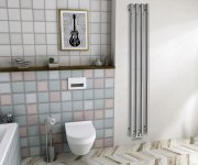 Sapho Pilon Otopné Těleso 270x1800mm, Se čtyřmi Háčky Pro Ručník, Chrom