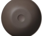 Sapho Formigo Betonové Umyvadlo Na Desku, ø 39cm, Tmavě Hnědá Mat