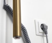 Sapho Pasador Elektrický Sušák Ručníků, Kulatý, 150x1500mm, 30 W, Zlatá Mat