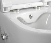 Sapho Závěsné Wc Avva Cleanwash , Integr. Baterie A Bidet. Sprška S Podomítkovou Nádržkou A Tlačítkem Schwab, Bílá