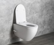 Isvea Infinity Cleanwash Závěsná Wc Mísa, Integrovaná Baterie A Bidet. Sprška, Rimless, 36,5x53cm, Bílá