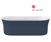 Vana Ypsilon - Vana Ypsilon 180x80, volně stojící, Deepsea Blue/bílá, krytka odtoku bílá/černá/chrom XC00100071