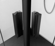 Polysan Zoom Black čtvercový Sprchový Kout 700x700mm, Rohový Vstup