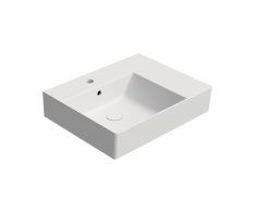 Gsi Kube X Keramické Umyvadlo 60x47cm, S Odkládací Plochou Vpravo, Bílá Mat