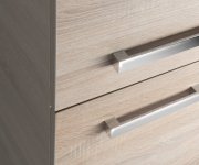 Aqualine Vega Skříňka Vysoká S Košem, 40x150x31cm, Dub Platin