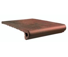 Gres Aragón Antic Peldano Redondeado Marrón 33x33 - schodovka