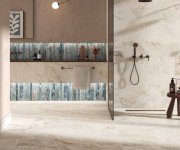 Dlažba jako mramor Bottega Glamour ONICE WHITE 60x120 Mat. Rett. - béžová