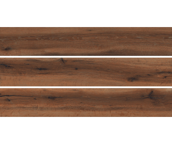 Dlažba jako dřevo Sant Agostino Barkwood Cherry RT 20x120 - hnědá