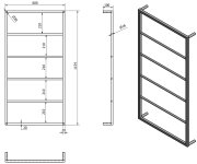 Sapho Ska Nástěnný Sušák Ručníků 600x1150x100mm, černá Mat