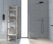 Obklad jako beton Estudio Borriana Light Blue 7,5x30 - modrá