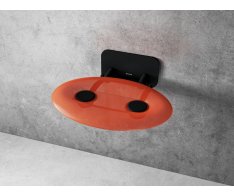 Sprchové sedátko Ovo P II - Sedátko Ovo P II, černá/orange