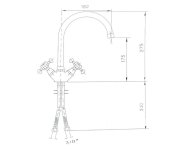 Sapho Antea Stojánková Dřezová Baterie, Výška 275mm, Bronz