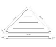 Sapho Smart Rohová Polička Do Spár 210x15x210mm, černá Mat