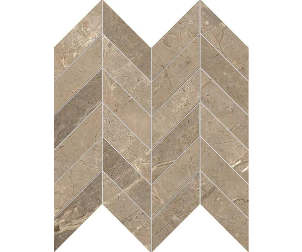 Mozaika jako kámen EdimaxAstor Golden Age Mosaico Chevron Beige 30x31 Matt. Rett. - hnědá