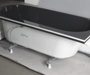Polysan Astra L Monolith Asymetrická Vana 160x75x60cm, šedá