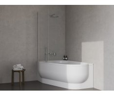 Vanová zástěna AVSK1 ARC - AVSK1 ARC 170 L lesk+transparent