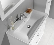 Aqualine Sava 80 Keramické Umyvadlo Nábytkové 80x46cm, Bílá